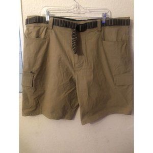 Orvis Shorts Pants Men 40 Tan With Brown Belt Brand New With Tags